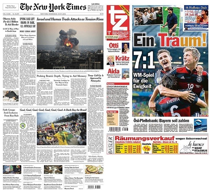 Zeitungen 7 zu 1 – NY Times TZ