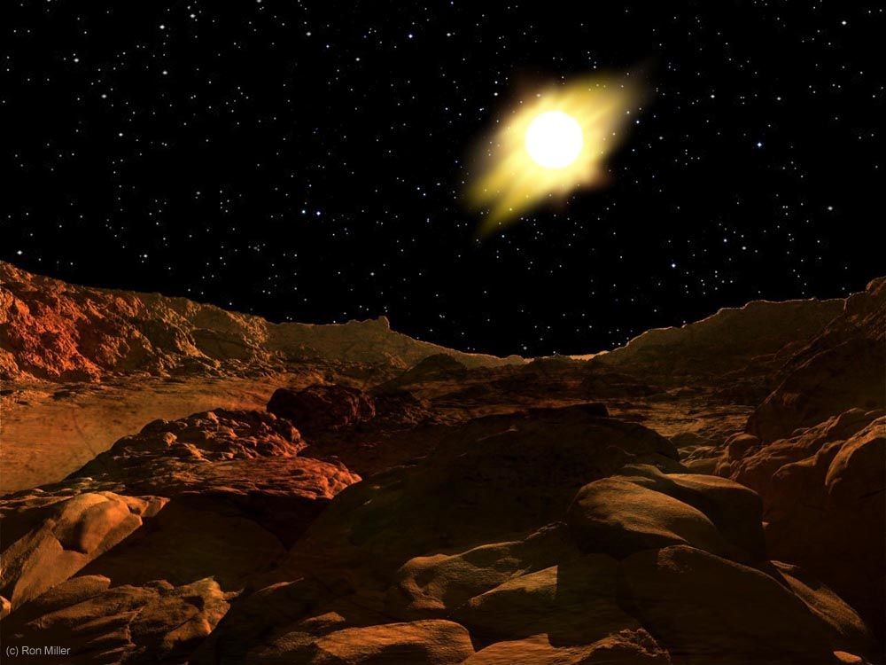 Mercúrio, 58 milhões de quilômetros do Sol (Foto: Ron Miller | Divulgação)