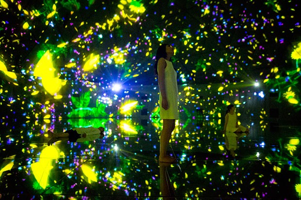 Exposição de arte digital em Tóquio brinca com cores e sensações (Foto: teamLab/Divulgação )
