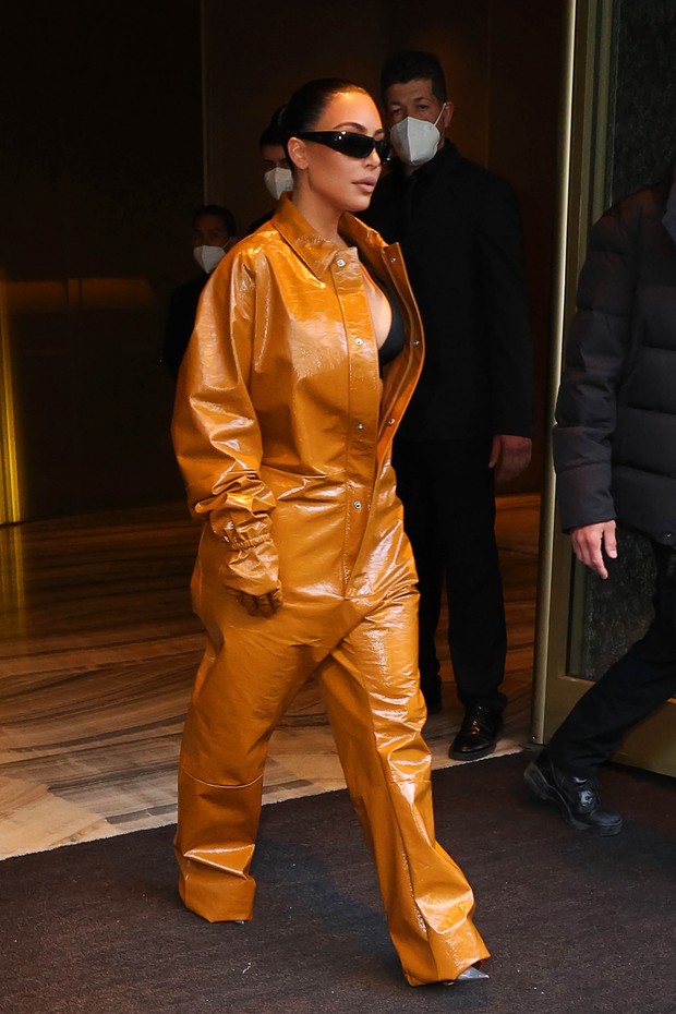 MILAN, ITALY - FEBRUARY 23: Kim Kardashian  is seen during the Milan Fashion Week Fall/Winter 2022/2023 on February 23, 2022 in Milan, Italy. (Photo by Robino Salvatore/GC Images) (Foto: GC Images)