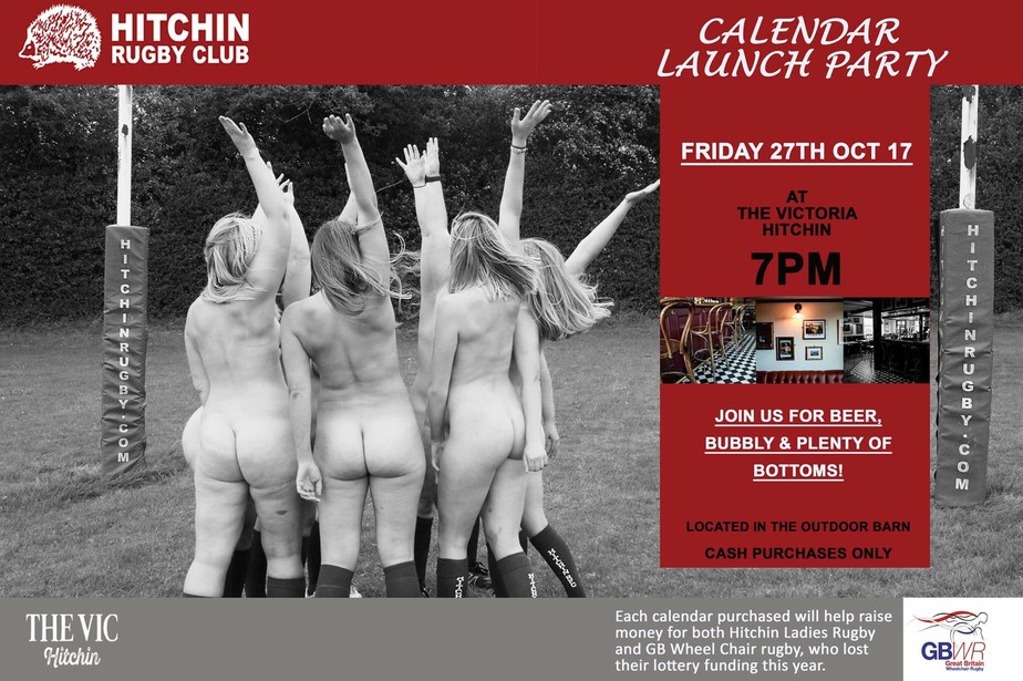 Jogadoras de time inglês de rugby posam nuas para arrecadar dinheiro