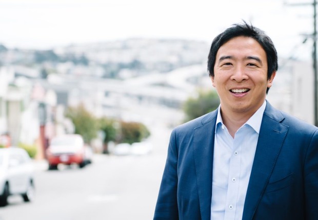 O empreendedor Andrew Yang, candidato democrata à presidência dos EUA (Foto: Divulgação)