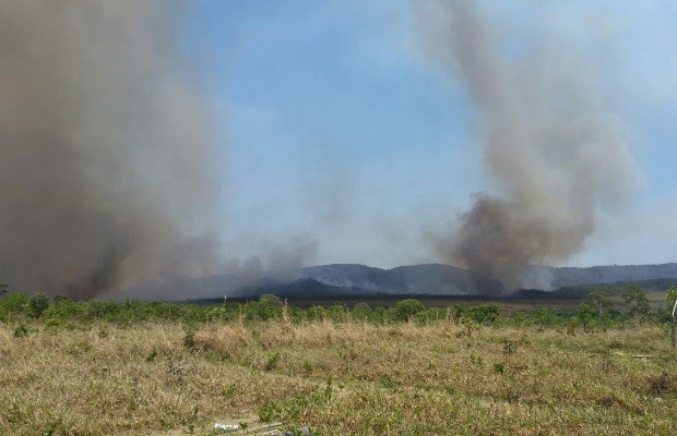 Incêndio atinge 11 mil hectares do Parque Nacional da Chapada dos Veadeiros em Alto Paraíso de Goiás (Foto: Divulgação/ICMBio)