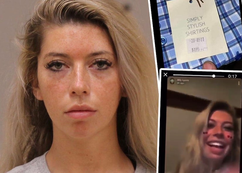 Mulher de 22 anos é acusada de incitar tumulto depois de fazer Facebook Live onde aparece saqueando (Foto: Reprodução/ Facebook)