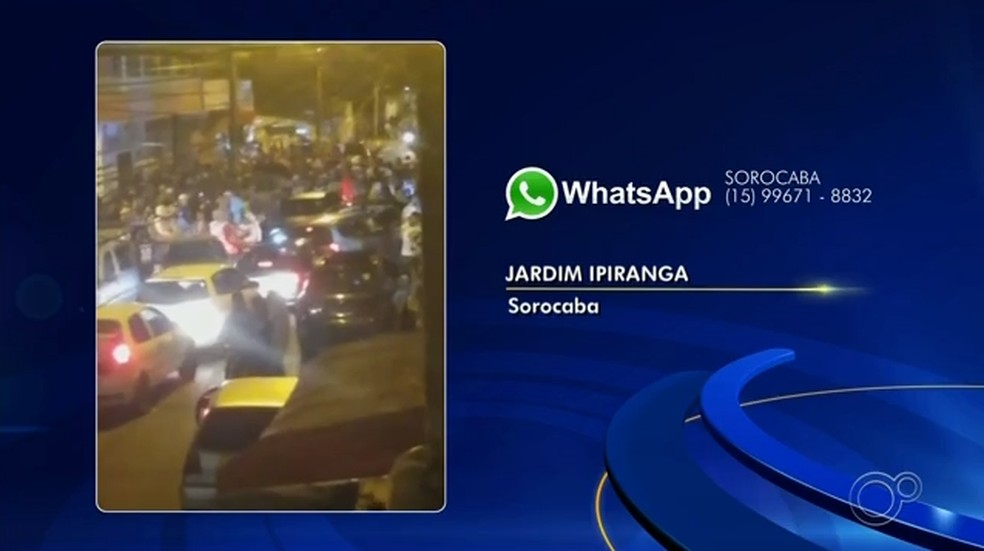 Pancad&atilde;o causa aglomera&ccedil;&otilde;es em bairros de Sorocaba (SP) &mdash; Foto: Reprodu&ccedil;&atilde;o/TV TEM
