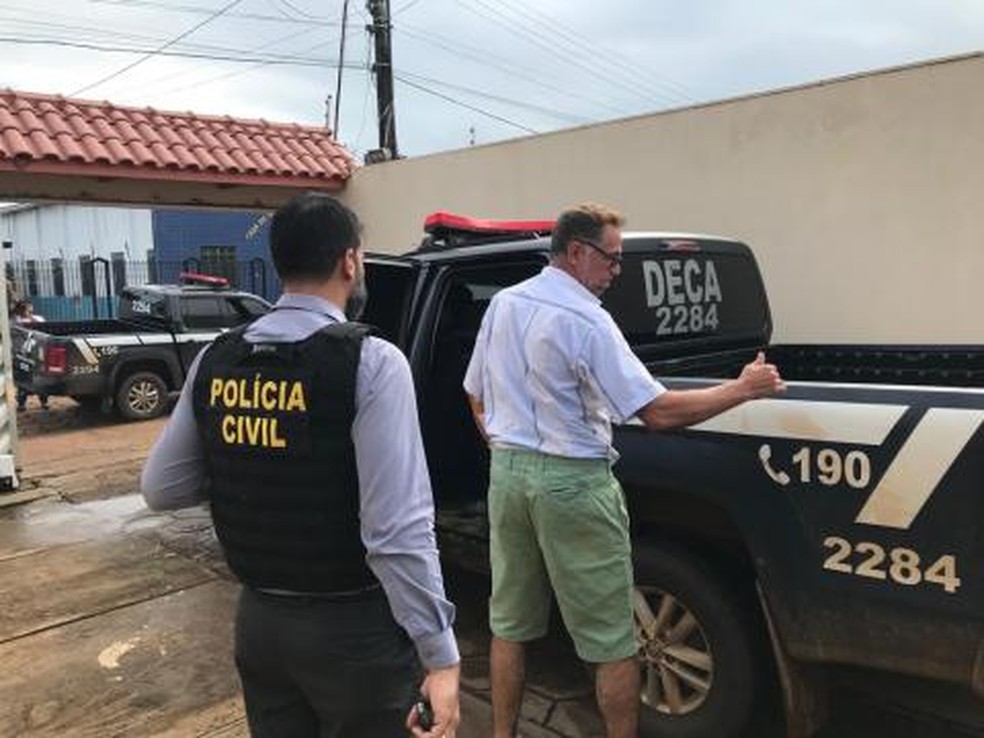 Regivaldo Galvão foi preso nesta terça-feira, 16, em Altamira — Foto: Ascom/PC