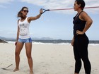 Fotos: confira imagens do treino de Letícia Wiermann em praia do Rio de Janeiro