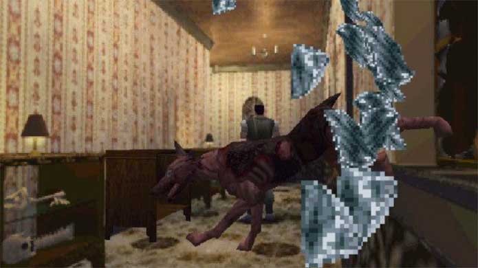 Resident Evil tem momentos de susto, como a invasão de cães (Foto: Reprodução/Felipe Vinha)