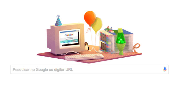 O doodle do Google de 2015, mais nostálgico (Foto: Reprodução/Google)