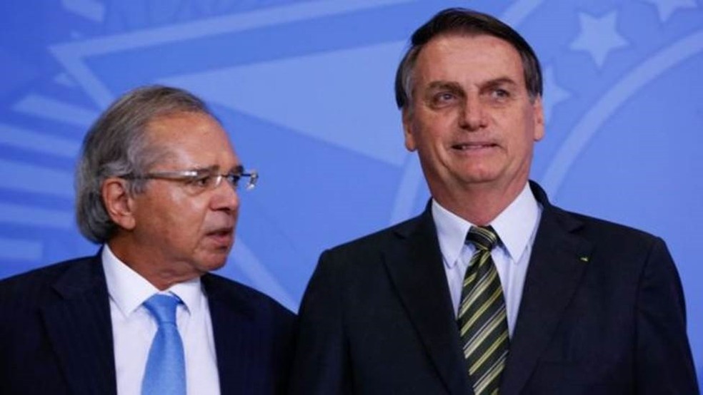 Programa Verde Amarelo foi lançado pelo ministro Paulo Guedes e pelo presidente Jair Bolsonaro no Palácio do Planalto — Foto: Carolina Antunes/PR/Agência Brasil