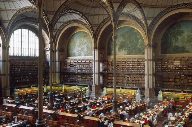 Bibliothèque nationale, vista da sala de leitura (Foto: © Georges Fessy)