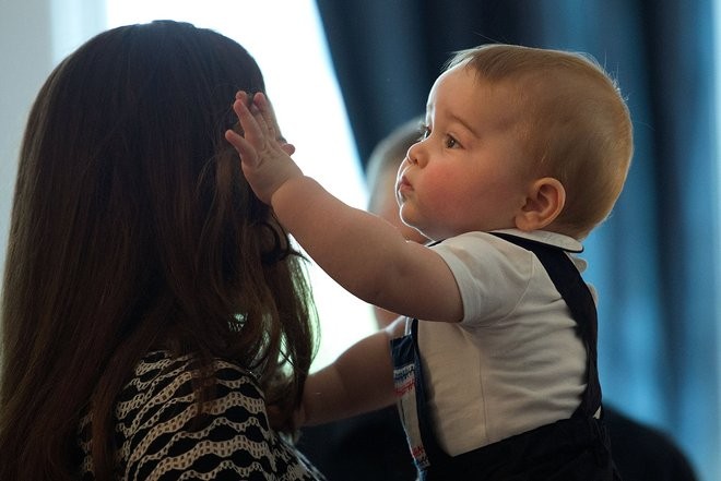 Com Kate Middleton em viagem a Nova Zelândia em abril de 2014 (Foto: Getty Images)