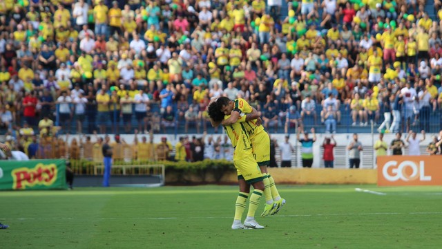 Comemoração de gol do Mirassol na final da Série C