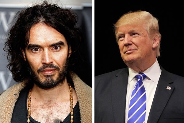 Russell Brand e Donald Trump (Foto: Getty Images)