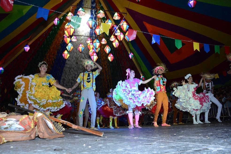 Quadrilha junina em concurso no São João de Campina Grande — Foto: Ascom PMCG/Divulgação