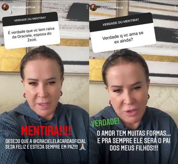 Zilu Camargo nega raiva de Graciele Lacerda, atual de Zezé Di Camargo (Foto: Reprodução/Instagram)