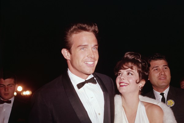 O ator Warren Beatty e a atriz Natalie Wood (Foto: Getty Images)