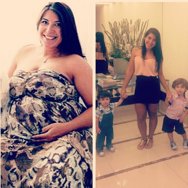 Priscila Pires durante a gravidez  (Foto: Reprodução/Instagram)