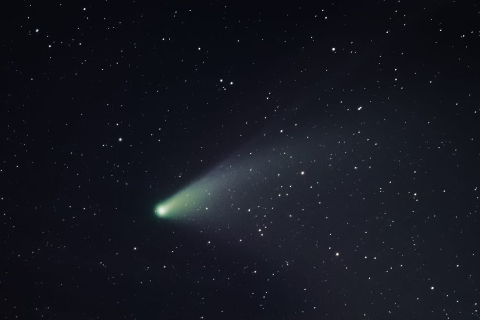 Cometa Neowise visto no Distrito Federal  — Foto: Léo Caldas/Arquivo pessoal