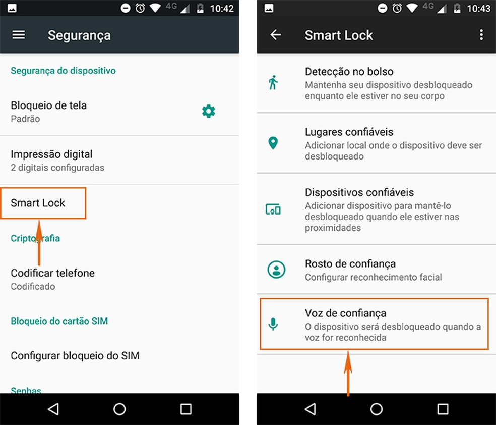 android02 Como desbloquear o celular Android com comando de voz