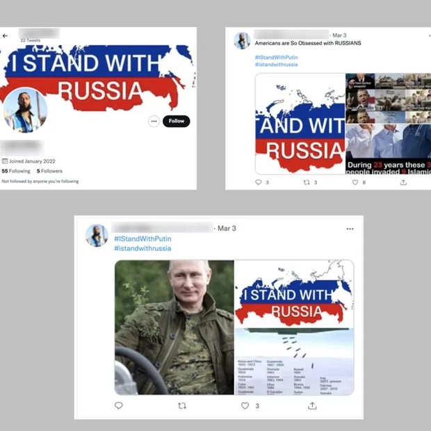 Rapper americano Nipsey Hussle, morto em Los Angeles em 2019, teve sua foto usada por uma conta que promovia Putin (Foto: TWITTER via BBC)