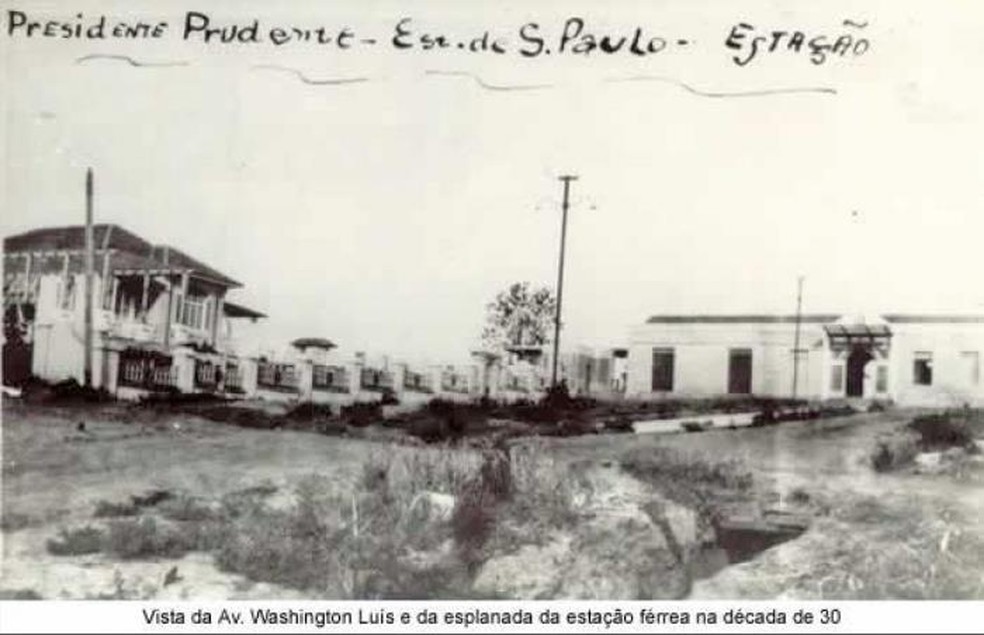 Ferrovia representou desenvolvimento para a região de Presidente Prudente — Foto: Museu e Arquivo Histórico de Presidente Prudente/Reprodução