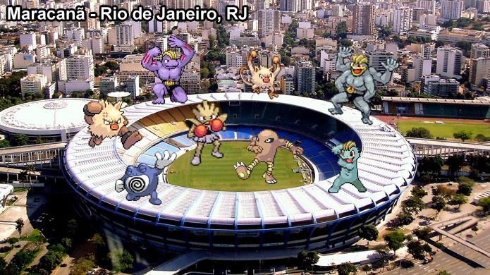 Pokémons Lutadores se reúnem em estádios e academias em Pokémon Go de uma forma que faz bastante sentido (Foto: Reprodução/Rafael Monteiro)