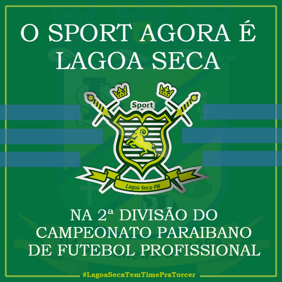 Equipe estÃ¡ de mudanÃ§a de Campina Grande para Lagoa Seca, cidade circunvizinha  (Foto: DivulgaÃ§Ã£o / Sport Lagoa Seca)