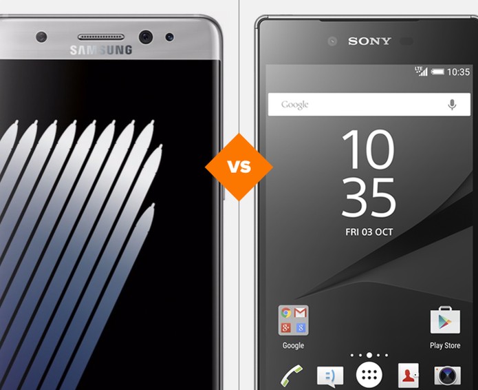 Galaxy Note 7 ou Xperia Z5 Premium: veja diferenças de preço e ficha técnica (Foto: Arte/TechTudo)