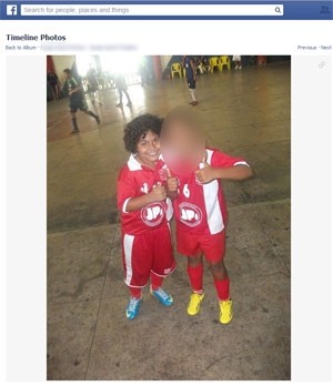 Foto do menino Caio, morto após ser baleado em tiroteio no fórum de Bangu, na Zona Oeste do Rio (Foto: Reprodução/ Facebook)