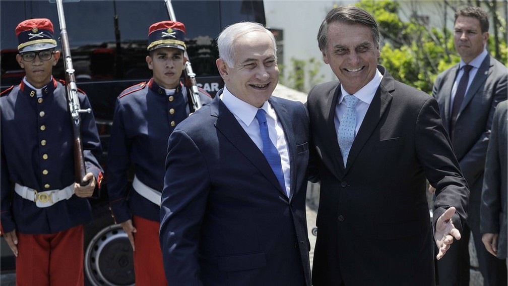 Netanyahu chegou ao Brasil no fim de semana e confirmou presença na posse de Bolsonaro — Foto: EPA