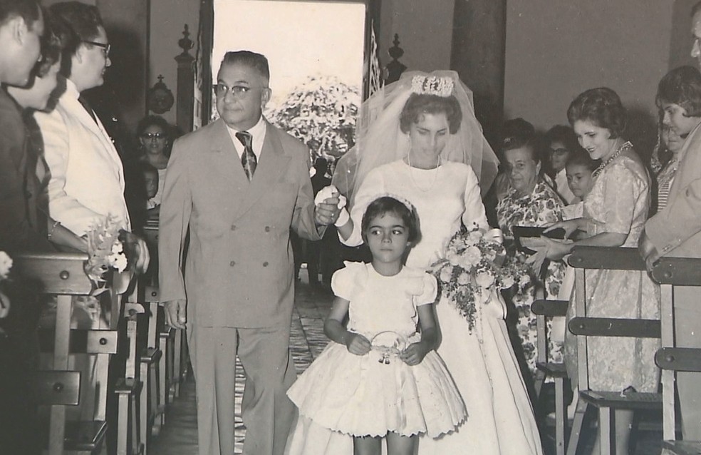 Suzana de Moura Melo e Celso Augusto de França relembram casamento que aconteceu há 58 anos — Foto: Reprodução/TV Cabo Branco