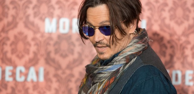 Johnny Depp em lançamento de Mortdecai (Foto: Getty Images)