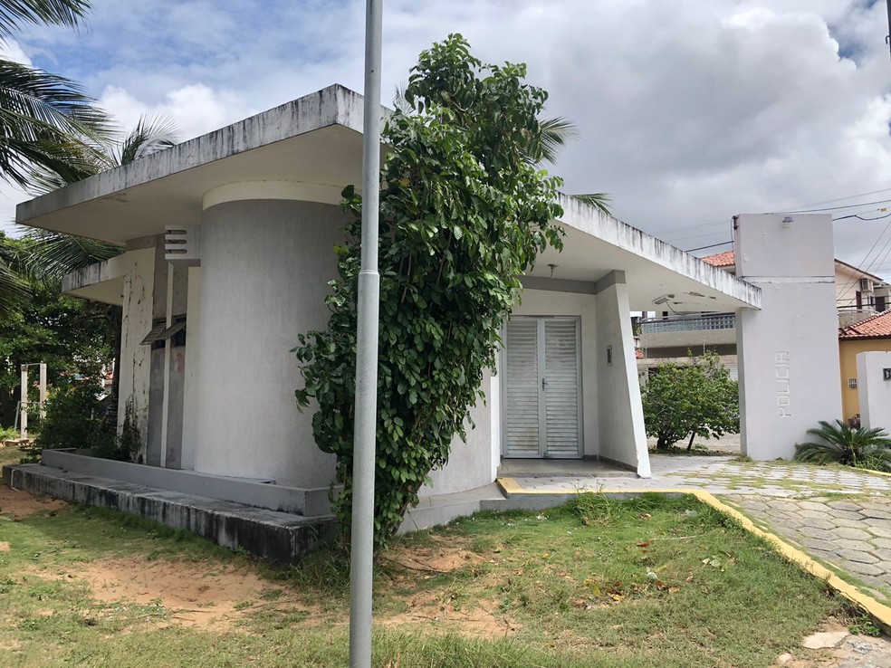 Objetos foram furtados de posto policial na Zona Sul de Natal — Foto: Vinícius Marinho/Inter TV Cabugi