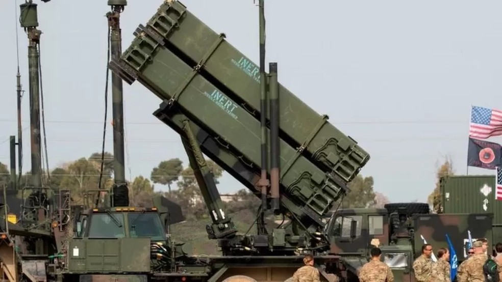 Sistema de mísseis Patriot dos EUA usado em uma missão de treinamento conjunto com Israel em 2018.  — Foto: Getty Images via BBC