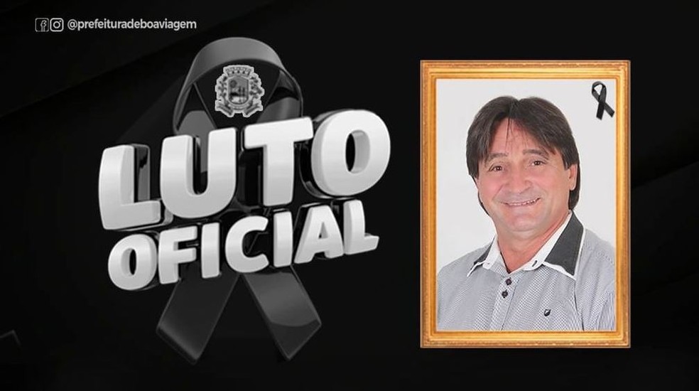 Prefeitura de Boa Viagem decretou luto oficial pela morte de vereador em acidente. — Foto: Instagram/Prefeitura de Boa Viagem