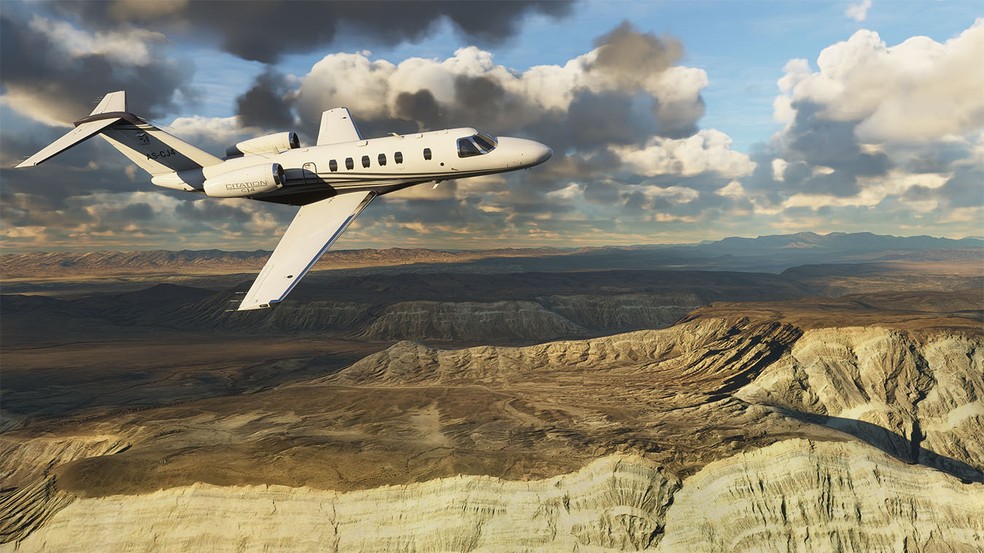 Além de dia e noite, Microsoft Flight Simulator também terá diferentes condições climáticas — Foto: Divulgação/Microsoft