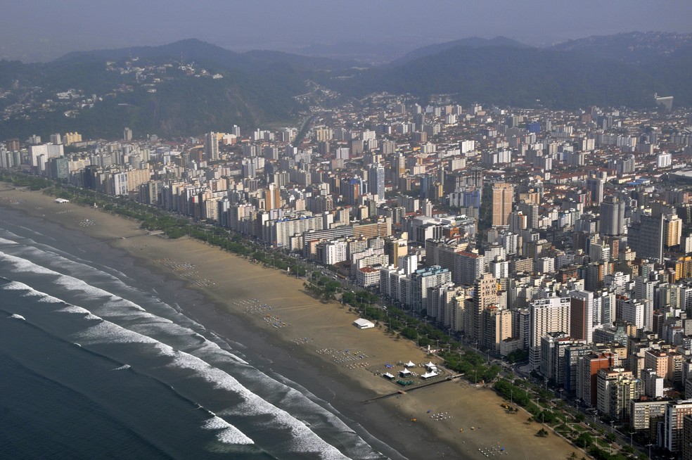 Vista aérea de Santos — Foto: Divulgação/Prefeitura de Santos/Anderson Bianchi