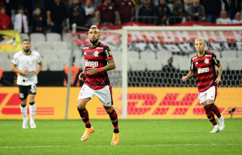 Vidal, Corinthians x Flamengo — Foto: Marcos Ribolli