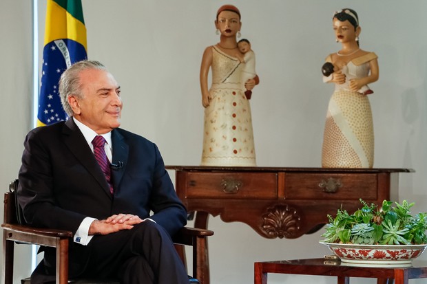 O presidente Michel Temer, durante entrevista para a Rede TV (Foto: Marcos Correa/Presidência da República)