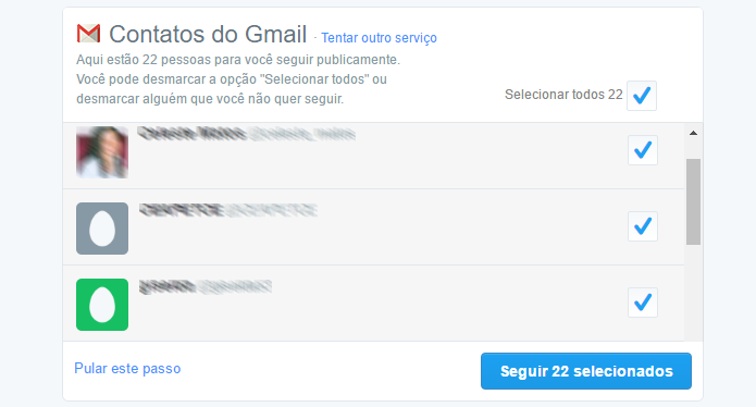 Twitter permite encontrar usuários registrados com endereços de e-mail (Foto: Reprodução/Twitter)