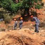 Foto: (Equipes buscam por desaparecidos no Morro do Macaco Molhado em Guarujá, SP / Solange Freitas/G1)