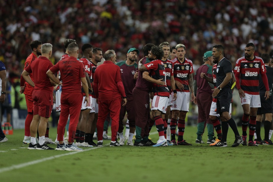Primeiro jogo da final entre Flamengo x Fluminense no Maracanã.