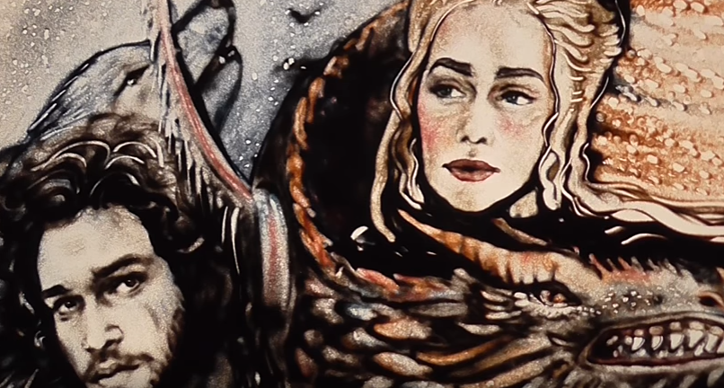 Game of Thrones de areia? Artista cria vídeo incrível com personagens da série (Foto: Reprodução/Youtube)