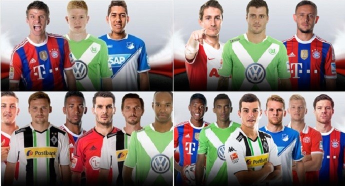 Rafinha, Naldo, Luiz Gustavo e Firmino candidatos seleção Bundesliga