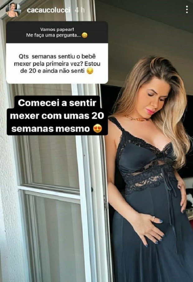 Cacau Colucci conversa sobre a gravidez com seguidores (Foto: Reprodução/Instagram)