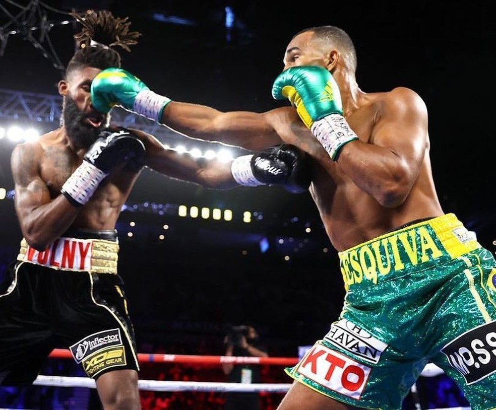 Esquiva Falcão vence luta em Las Vegas — Foto: Divulgação