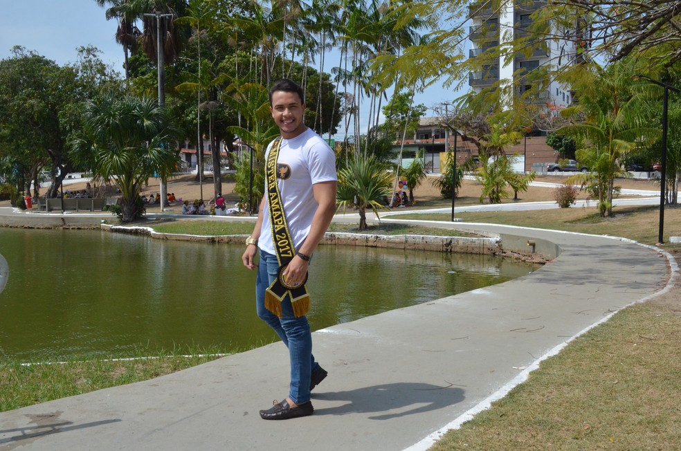 Wellington Ruan Tourinho foi eleito Mister Amapá 2017 (Foto: Fabiana Figueiredo/G1)