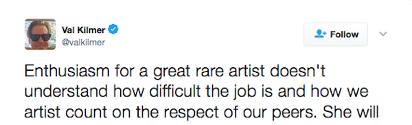 Uma declaração do ator Val Kilmer sobre a atriz Cate Blanchett (Foto: Twitter)