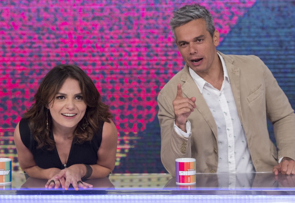 Monica Iozzi e Otaviano Costa apresentaram o 'Vídeo Show' em 2015 — Foto: Globo/Estevam Avellar